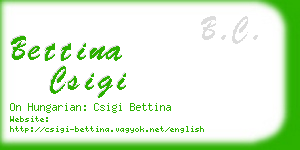 bettina csigi business card